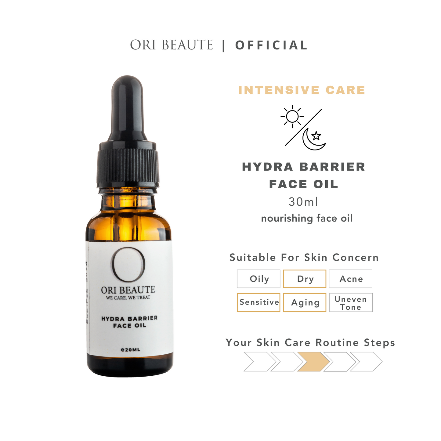 hydra barrier face oil 20ml